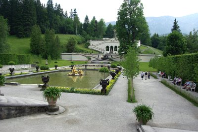 Thursday 1 July, 2010  The cost of Ludwig's castles was enormous   • Linderhof &nbsp; &nbsp; &nbsp; &nbsp; &nbsp; &nbsp;1863 to 1886  &nbsp &nbsp;8,460,937 Marks  &nbsp;Finished   • Neuschwanstein  &nbsp;1869 to 1892 &nbsp; &nbsp;6,180,047 Marks &nbsp;Unfinished   • Herrenchiemsee  &nbsp;1878 to 1885  &nbsp;16,579,674 Marks &nbsp;Unfinished &nbsp; &nbsp; &nbsp; &nbsp;At the time 20 German marks was equal to £1 sterling. : 2010-07-01 partnach-lindenberg