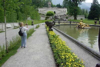 Thursday 1 July, 2010  Ludwig used his personal fortune, supplemented annually from 1873 by 270,000 marks from the Welfenfonds (a fund resulting from the seized assets of the Hanoverian royal family),  to fund the construction of his castles. This area is called the water parterre. : 2010-07-01 partnach-lindenberg