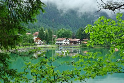 Sunday 20 June, 2010  The    Walchensee    is one of the deepest and largest alpine lakes in Germany, with a maximum depth of 192.3 metres  and an area of 16.4 square kilometres. 1 sq km = 1000m X 1000m = 100 hectares. : 2010-06-20 mittenwald