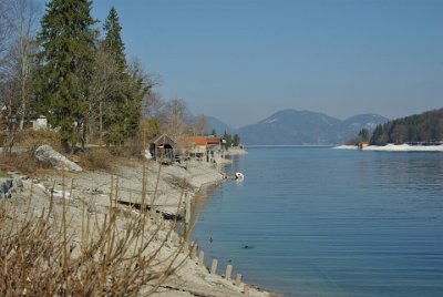 Sunday 20 June, 2010    . . . and this is what it looked like a couple of days later when we returned from Innsbruck in Austria.  The water level is much lower than today because they take water from the lake, only in winter, to drive a nearby hydro-electric power station.