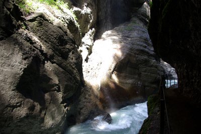 Thursday 1 July, 2010   In spring,  logs marked with an owner's symbol would be thrown into the stream and carried by meltwaters down the valley. The freeing of jammed logs required much daring and men were frequently killed carrying out this dangerous task. : 2010-07-01 partnach-lindenberg