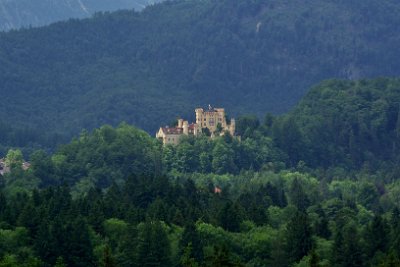 Wednesday 23  June, 2010  As the Tegelbergbahn starts to rise, we get a good look at the older of the two castles, the     Schloss Hoenschwangau   . : 2006-06-23 Bavarian Alps