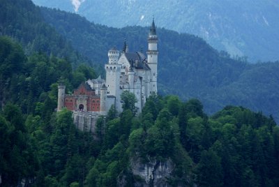 Wednesday 23  June, 2010  The castle  is a 19th-century Gothic Revival palace on a rugged hill above the village of Hohenschwangau near Füssen. : 2006-06-23 Bavarian Alps