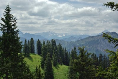 Wednesday 23  June, 2010  The mountains in the distance are all in Austria. : 2006-06-23 Bavarian Alps