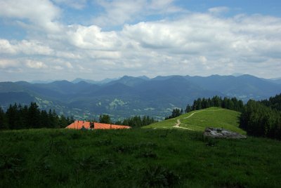 Wednesday 23  June, 2010  Heiglkopf is the point with the wooden cross. : 2006-06-23 Bavarian Alps