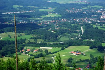 Wednesday 23  June, 2010  This is Barbara's guest house showing its proximity to Bad Tölz. : 2006-06-23 Bavarian Alps