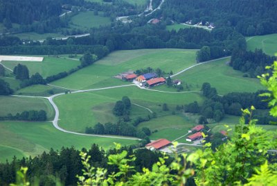 Wednesday 23  June, 2010  The narrow winding road leads to Wackersberg to the south. : 2006-06-23 Bavarian Alps