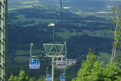 Wednesday 23  June, 2010  We ride back down the Blombergbahn. : 2006-06-23 Bavarian Alps