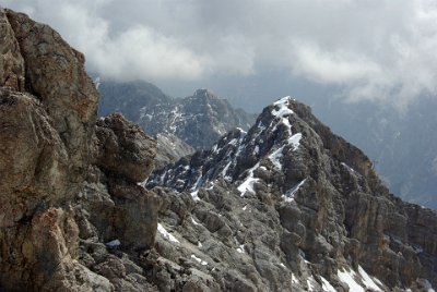 Monday 28  June, 2010  The Alps arose from the collision of the African and European tectonic plates. The Alpine Tethys Ocean, which was formerly in between these continents, disappeared. : 2010-06-28 sugspitze