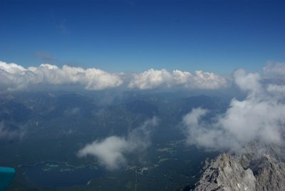 Monday 28  June, 2010  Looking north into Germany from the lookout at the top near the Bayern Zugspitzebahn station. : 2010-06-28 sugspitze