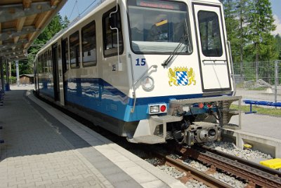 Monday 28  June, 2010  The train continues from here the rest of the way down hill to Garmisch-Partenkirchen. All considered, the &euro;98 transport costs were reasonable. : 2010-06-28 sugspitze