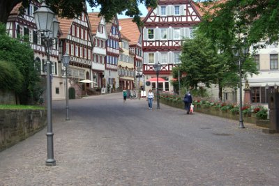 Sunday 4 July, 2010 35th wedding anniversary   In the 18th century Calw flourished from the  lumbers trade and the rafting of timber on the Nagold river. : 2010-07-05 Black Forest