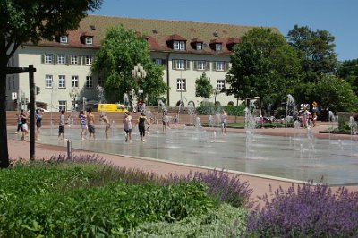 Sunday 4 July, 2010 35th wedding anniversary  It was a hot day and children were playing in the water fountain. : 2010-07-05 Black Forest