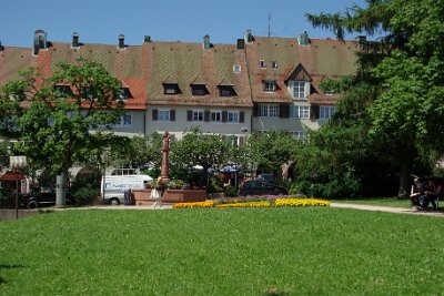 Sunday 4 July, 2010 35th wedding anniversary  Attractive terrace houses line the square. : 2010-07-05 Black Forest