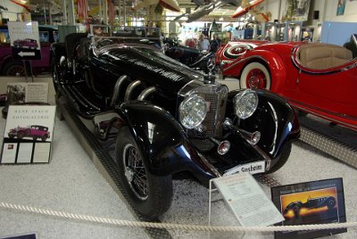 Wednesday 14 July, 2010 1928 Merceds Benz SS mit Kompressor   This Mercedes SS was built in 1928 and completely modernised in 1934. Besides a more powerful supercharged 7 litre,  225 PS six cylinder engine, it was equipped with a roadster sport body designed by Ulec, a coach builder in Prague. Fewer than 40 SSKs were built during its production span, of which about half were sold as racing cars. : 2010-07-13 Claus