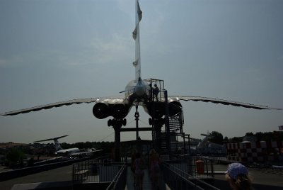 Wednesday 14 July, 2010  Tupolev TU-144 SST  This is the only Tu-144 on display outside the former Soviet Union. It was shipped in pieces in 2001 by a combination of road, sea and river transport 4000 kms from Moscow.  An interesting photo display nearby shows how difficult this was. : 2010-07-13 Claus