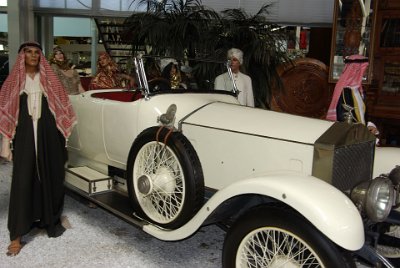 Wednesday 14 July, 2010  Rolls-Royce Silver Ghost - 1906 to 1926  This is probably a 1914 model because electric lighting was an option in 1914 and electric starting was fitted from 1919 but this one has a crank handle. Production was suspended during WWI. : 2010-07-13 Claus