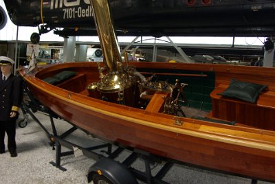 Wednesday 14 July, 2010  Interesting wooden steamboat circa 1900  I'm unable to find any information about this beautiful craft except for the obvious.  It is a steam-powered, wooden, clinker built, runabout most probably used on Bavaria's lakes. The restoration work is sublime. : 2010-07-13 Claus