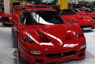 Wednesday 14 July, 2010  1995-98 Ferrari F50  Only 349 F50's were built between 1995 and 1998. It had a carbon fibre body derived from Formula-1 racing cars. The 4.7 litre V12-engine has an output of 520 hp, which is enough to sprint from 0 to 100 km/h in 3.87 seconds. A special feature is the detachable hard top which can be replaced by a small canvas top. The sales price in 1995 was 750 000 DM and could be purchased only by prominent Ferrari customers. : 2010-07-14 JGR CLAUS