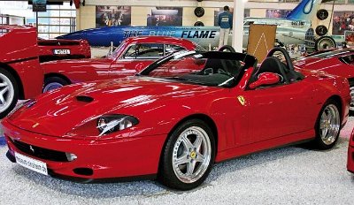 Wednesday 14 July, 2010  2000 Ferrari Barchetta  The Barchetta (Italian for small boat) designed by Pininfarina was first presented in autumn 2000. The car had a 485  hp, 5.5 litre V12-engine and had a production run of 448 units which were reserved for loyal Ferrari customers. The sales price was about 360 000 DM.