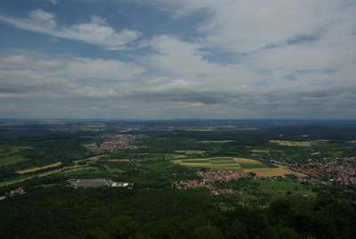 Thursday 15 July, 2010 &nbsp;  Looking to the north towards Stuttgart many small villages are visible. : 2010-07-16 Claus