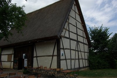 Thursday 15 July, 2010 &nbsp;  The old barn with its thatched roof. : 2010-07-16 Claus