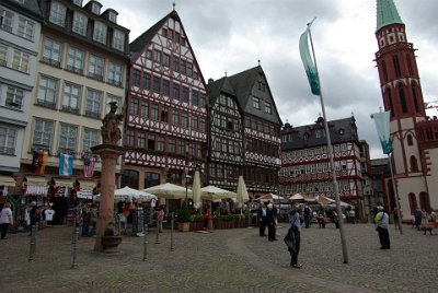 Saturday 12 June, 2010  To the right is the late-Gothic Old Nikolai Church whose patron is  Nicholas , the patron saint of fishermen. The buildings in the square date from the 15th century. : 2010-06-13 Frankfurt