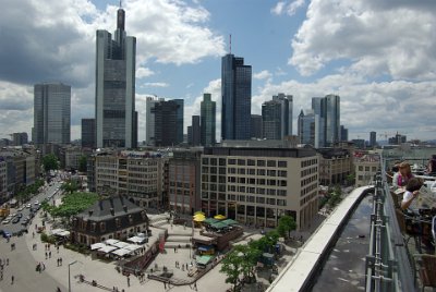 Saturday 12  June, 2010  The Hauptwache (Main Watch) is a baroque building built in 1730, formerly used as a prison. It has given its name to the surrounding square and the transport hub beneath it. It is situated at one end of the Zeil, the city's main retail street. : 2010-06-13 Frankfurt