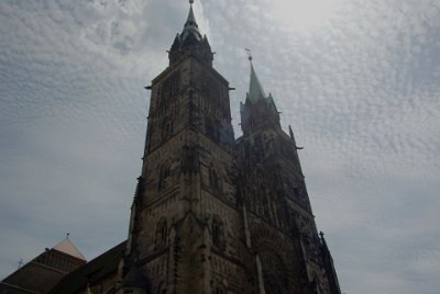 Monday 12 July, 2010 &nbsp;  St. Lorenz is one of the most important medieval churches in  Nürnberg. It was badly damaged during the Second World War and later rebuilt.  It is dedicated to Saint Lawrence and is one of the most prominent churches of the Evangelical Lutheran Church in Bavaria. : 2010-07-12 Nurnberg