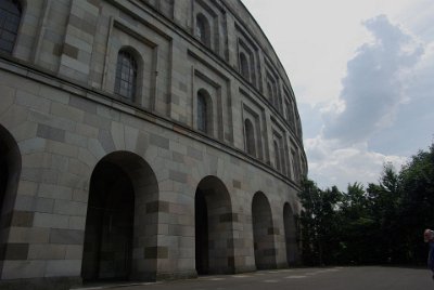 Monday 12 July, 2010 &nbsp;  After lunch we drove to the Congress Hall located in the    Nazi party rally grounds .   The Congress Hall  is the biggest preserved national socialist monument building and is landmarked.  It was planned as a congress centre with a capacity of 50,000 for the NSDAP (National Socialist Party) and is located on the shore of the  Dutzendteich pond. : 2010-07-12 Nurnberg