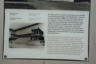 Monday 12 July, 2010 &nbsp;  Zeppelin field was named after one of Count Zeppelin's airships that landed here in 1909. : 2010-07-12 Nurnberg