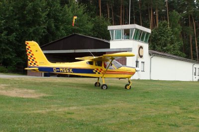 Tuesday 13 July, 2010 &nbsp;  Claus joins Gisela in the control tower as Lukas and I taxi for takeoff. : 2010-07-13 JGR NUNBERG