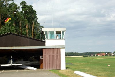 Tuesday 13 July, 2010 &nbsp;  Gisela takes over the control tower and gives permission for take off. : 2010-07-13 Neurnberg