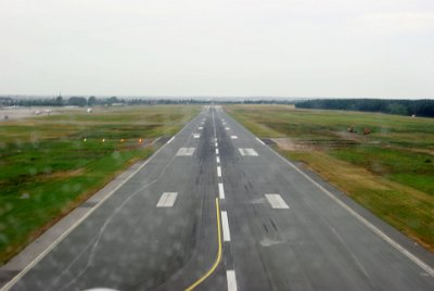 Tuesday 13 July, 2010 &nbsp;  We don't touch down as this would have entailed an expensive landing fee. At the end of the runway both pilots waggle the wings to say thanks. : 2010-07-13 Neurnberg