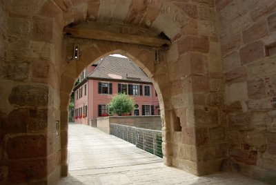 Tuesday 13 July, 2010 &nbsp;  Looking out where the drawbridge once provided access across the moat. : 2010-07-13 Neurnberg