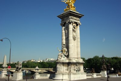 Thursday 8 July, 2010 &nbsp;  Our tour continues over an arch bridge, the Pont Alexandre III which is the most ornate bridge in Paris.   It is named after Tsar Alexander III, who had concluded the Franco-Russian Alliance in 1892. : 2010-07-08 Paris1