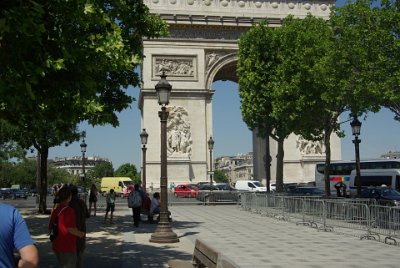 Thursday 8 July, 2010 &nbsp;  The Arc de Triomphe honours those who fought and died for France in the French Revolutionary and Napoleonic Wars. The names of all French victories and generals are inscribed on its inner and outer surfaces. Underneath its vault lies the Tomb of the Unknown Soldier from World War I. : 2010-07-08 Paris1