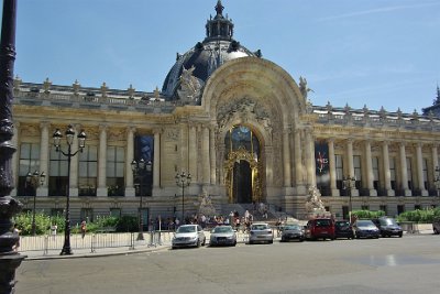 Thursday 8 July, 2010 &nbsp;  Opposite the Grand Palais is the Petit Palais (Small Palace). It is a museum built for the Universal Exhibition in 1900 and it now houses the City of Paris Museum of Fine Arts. The tympanum  (architectural element located within an arch)  depicts the city of Paris surrounded by muses (goddesses who inspire the creation of literature and the arts). : 2010-07-08 Paris1