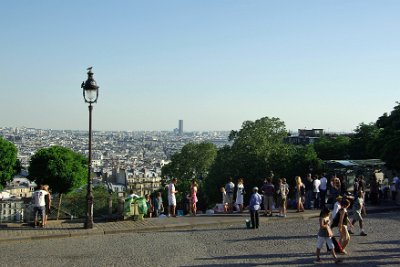 Thursday 8 July, 2010 &nbsp;  Most of Paris' landmarks can be seen from the  Sacré-Coeur. : 2010-07-08 Paris1