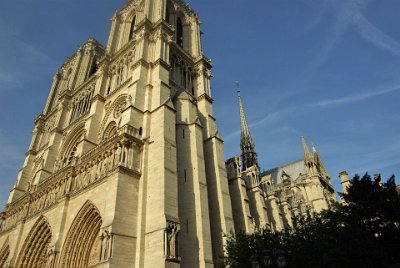 Friday 9 July, 2010 &nbsp;  The cathedral suffered desecration during the French Revolution in the 1790s when much of its religious imagery was damaged or destroyed. An extensive restoration supervised by Eugène Viollet-le-Duc  returned the cathedral to an original gothic state. : 2010-07-09 Paris2