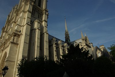 Friday 9 July, 2010 &nbsp;  The Notre Dame contains the cathedra (official chair) of the Archbishop of Paris. The cathedral treasury houses a    reliquary    with a purported Crown of Thorns, bought by Louis IX.  Louis purchased the crown in 1239–41 from Emperor Baldwin II of the Latin Empire of Constantinople. : 2010-07-09 Paris2