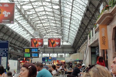 Saturday 10 July, 2010 &nbsp;  After collecting our luggage, we caught a metro to the  Gare de l'Est TGV station and had a late lunch there. We arrived about 1½ hours ahead of time for our trip to Strasbourg. : 2010-07-13 JGR NUNBERG