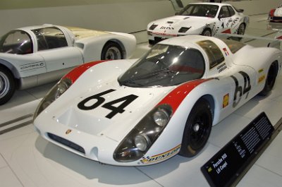 Thursday 17  June, 2010 1969  Porsche 906 LH Coupe  This is a long-tailed version of the Type 908 designed to reduce drag and to compete in the Le Mans 24 hour race. Porsche won the manufacturer's trophy that year. : 2010-06-18 stuttgart