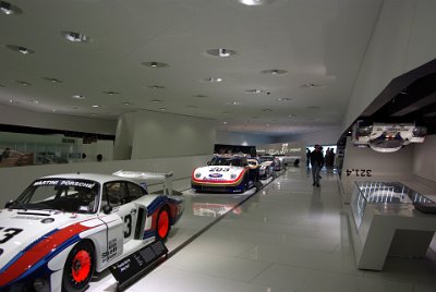 Thursday 17  June, 2010 1978 Porsche 935/78 Moby Dick and 1986 Porsche 961  The Porsche 935 (front) was the factory racing version of the Porsche 911 turbo prepared for FIA-Group 5 rules. It was an evolution of the Porsche Carrera RSR 2.1 turbo prototype. The Porsche 961 (back) was a racing car based on the  959 sports car. The 961 project was short lived, running only three races and seeing the construction of only one car. It was the only all-wheel drive Porsche to start Le Mans. : 2010-06-18 stuttgart