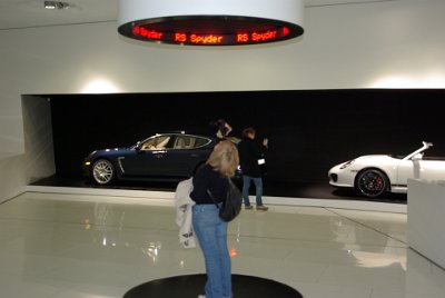 Thursday 17  June, 2010  When you stand under these domes, you can hear the sounds that various Porsche models make as they accelerate away and at high speed. This one plays the sounds of an RS Spyder. : 2010-06-18 stuttgart