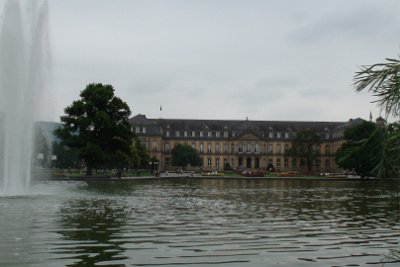 Friday 18,  June, 2010  Looking at the  Neues Schloss  from the Eckensee, a large lake in the Upper Schlossgarten. : 2010-06-17 JGR Stuttgart