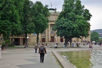 Friday 18,  June, 2010  This is the Stuttgart    Staatstheater  Opernhaus     and it is the only major German opera house to survive the bombing of WWII.  Extensive renovations between 1982 and 1984  restored it to its original condition and it now seats 1,399. : 2010-06-18 stuttgart