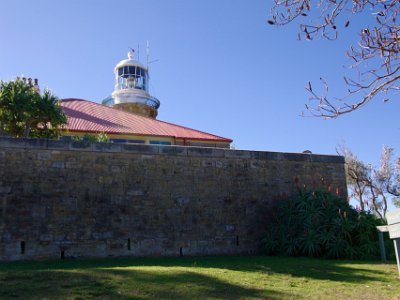 Time to walk back down and have lunch. The high wall protects the lighthouse keeper from the elements. : anniversary no 36