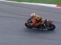 Friday 19 October 2012  Johan Zarco slows down at turn 14. See the Rising sun on his helmet? : MotoGPMalaysiq