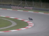 Saturday 20 October 2012  It's overcast as MotoGP free practice FP3 begins. Jorge Lorenzo approaches turn 1. His best top speed during this session was  324 kmh with a best lap time of 2'01.344 : MotoGPMalaysiq